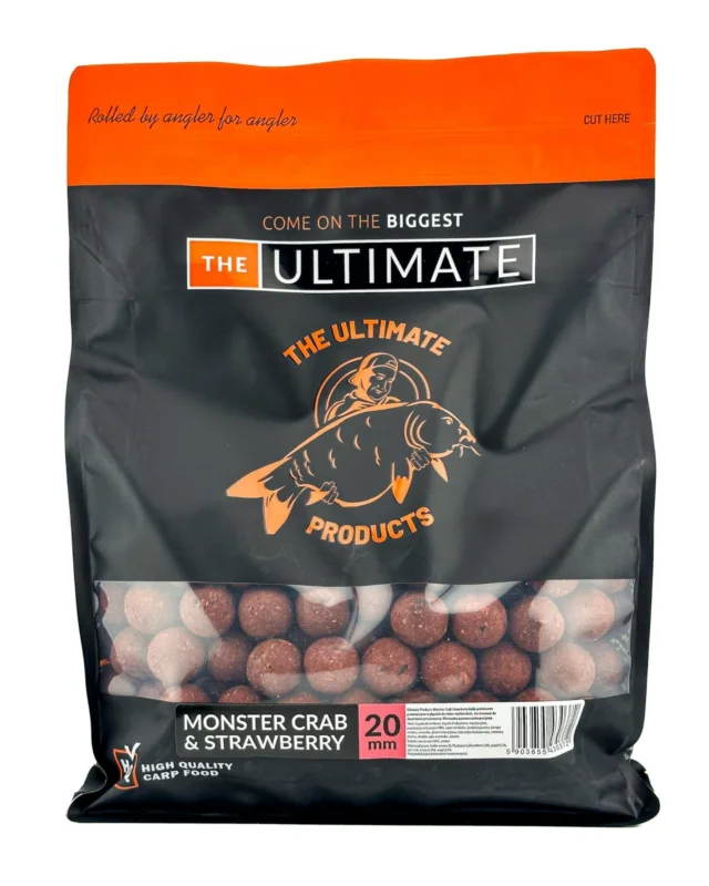 UltimateProducts Top Range Boilies 20mm / 1kg - Monster Crab & Strawberry Ograniczona ilość