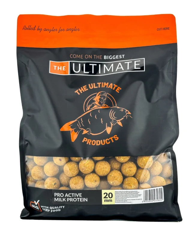 Obniżka ceny UltimateProducts Top Range Boilies 18mm / 1kg - Pro Active Milk Protein