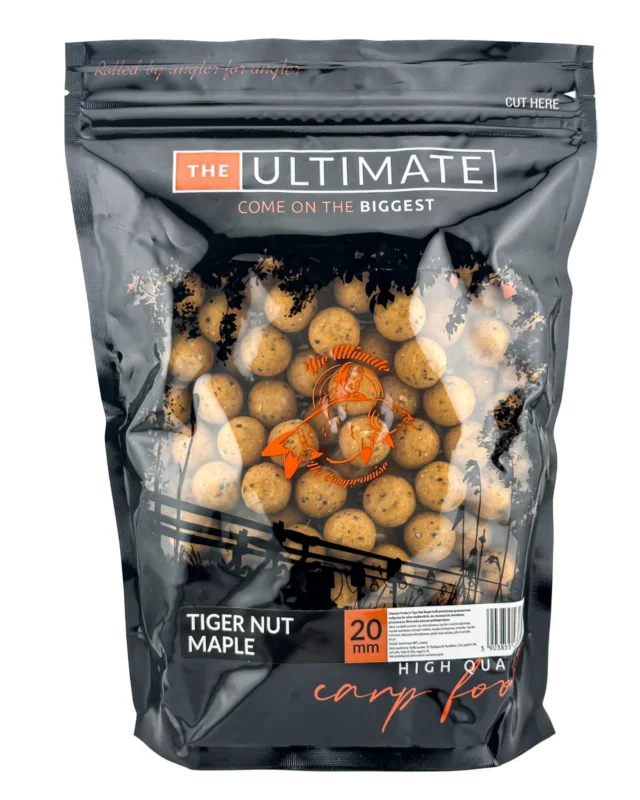 Szybka dostawa UltimateProducts Juicy Series Boilies 18mm / 1kg - Tiger Nut & Maple