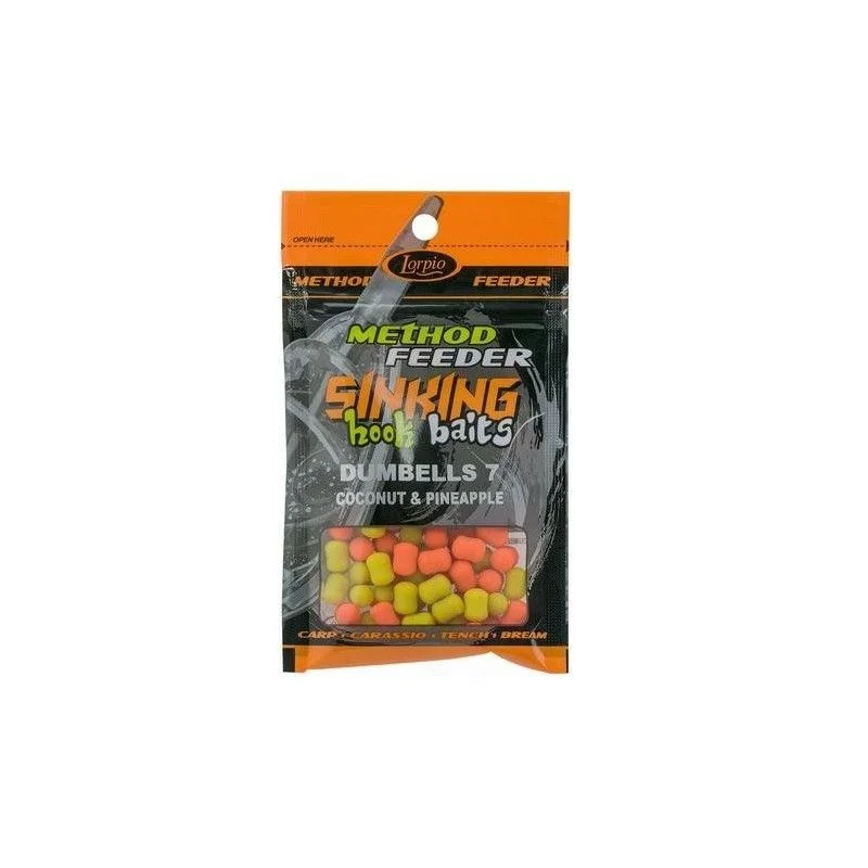 Przynęta tonąca Lorpio Sinking Hook Baits Boilies Dumbells Coconut & Pineapple 7x10mm Oferta czasowa