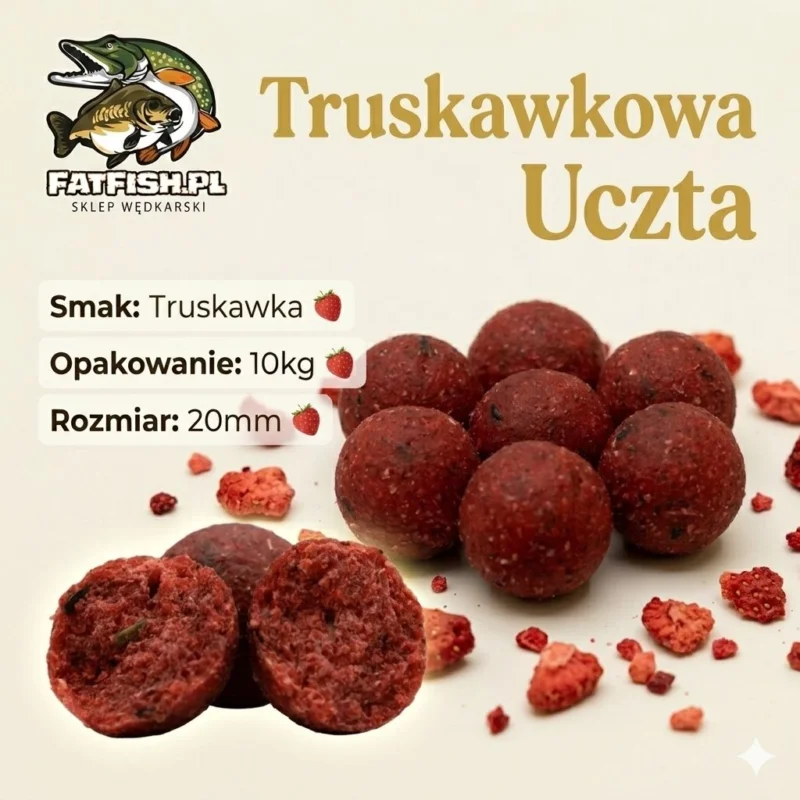 Tylko dziś Kulki Zanętowe Truskawkowa Uczta 20mm - 10 kg