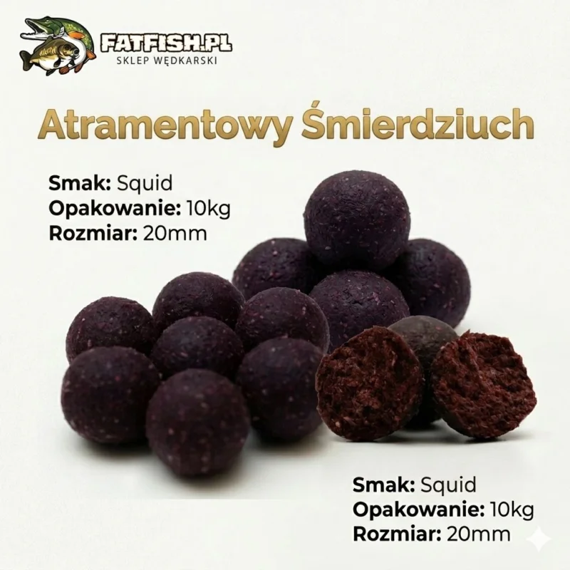 Kulki Zanętowe Atramentowy Śmierdziuch Squid 20mm - 10kg Do wyczerpania zapasów