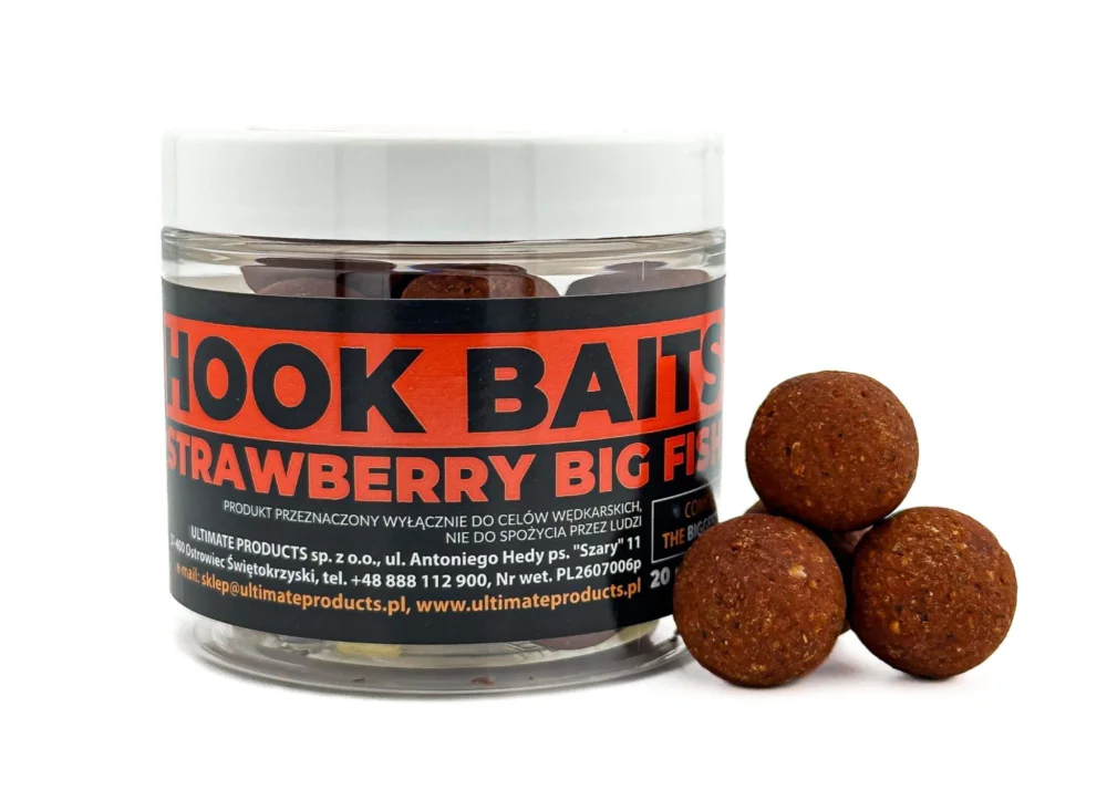 Wybór klientów UltimateProducts Top Range Hookbaits 24mm - Strawberry Big Fish