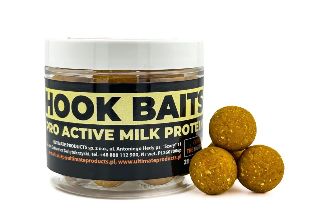 UltimateProducts Hookbaits 20mm - Pro Active Milk Protein Tylko dziś