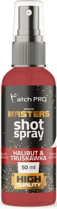 Hit sprzedaży Atraktor MatchPro Master Shot Spray Halibut Truskawka 50ml