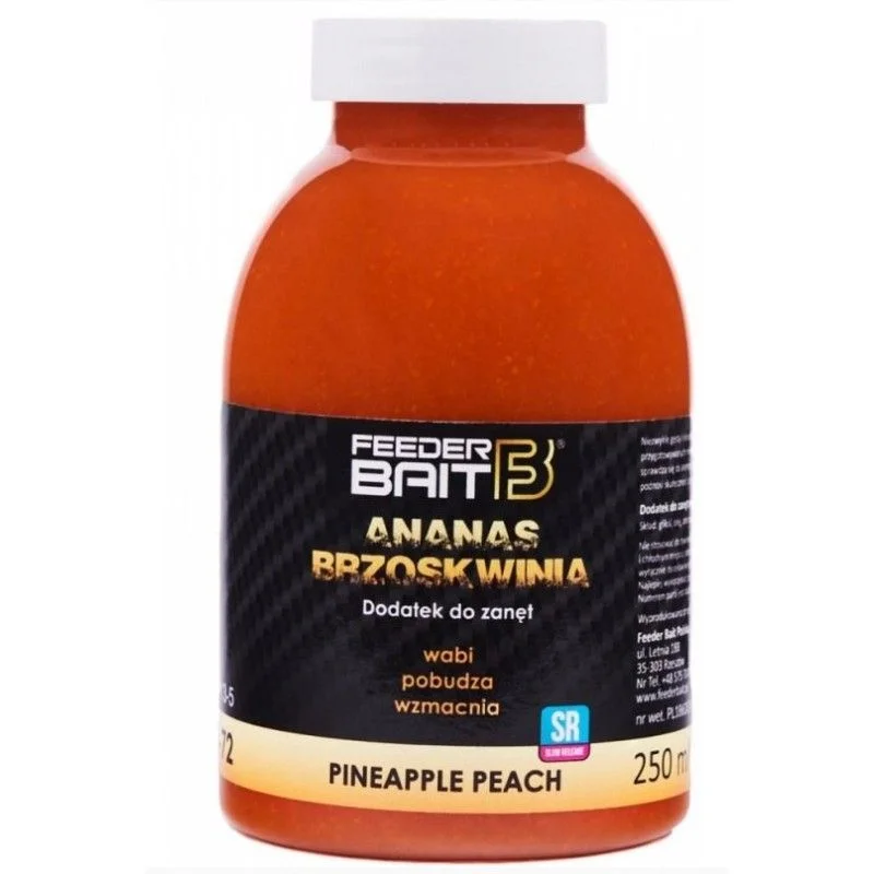 Łatwy zwrot Zalewa Feeder Baits 250ml R72 Brzoskwinia/Ananas
