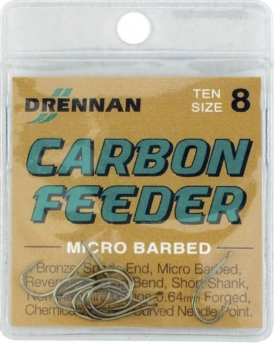 Łatwy zwrot Drennan Haczyk z łopaką Carbon Feeder Nr 8