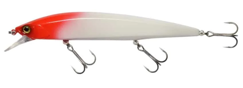 JACKALL wobler Rerange 110SP Red Head Milky White Tani