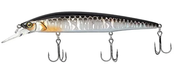 Bestseller JACKALL wobler Rerange 130SP MR HL Silver Black