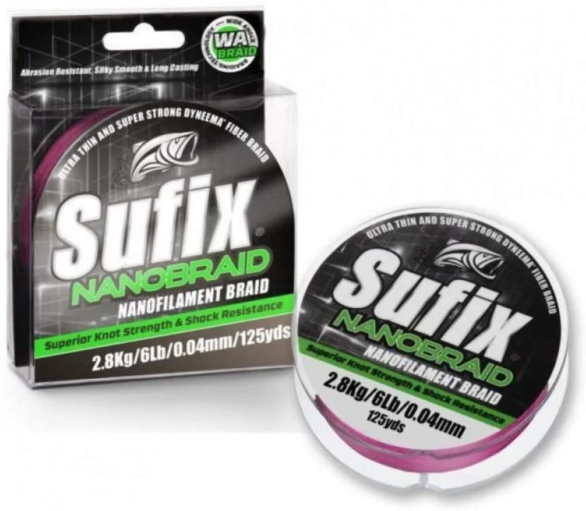 Sufix Plecionka Nanobraid Pink Różowa 0,06mm 100m Darmowa dostawa