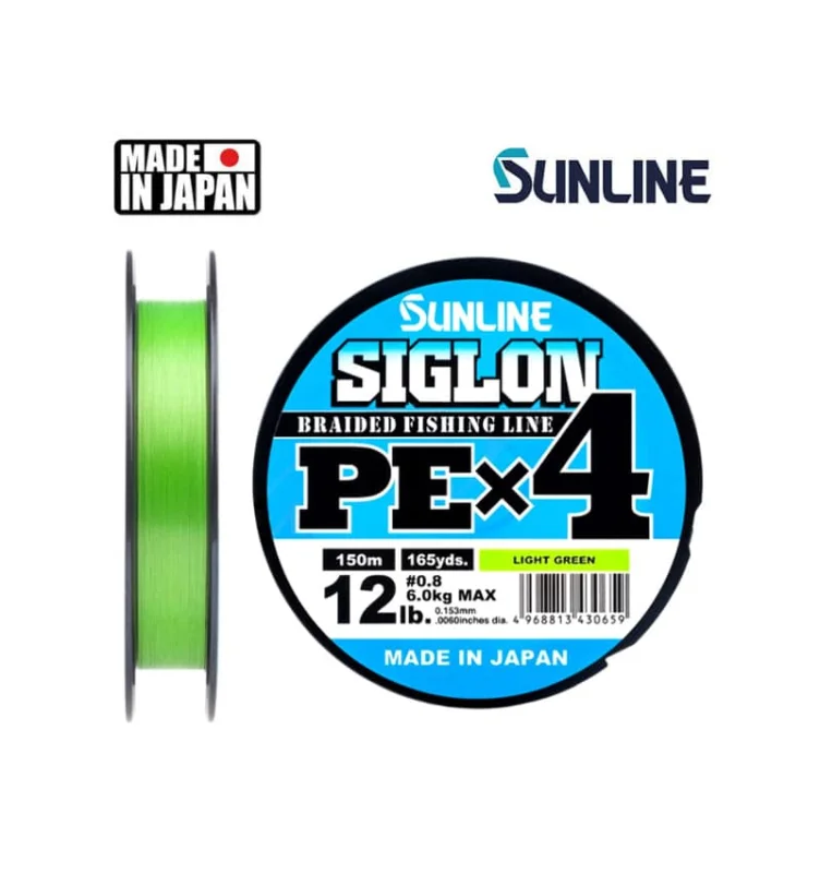 Zamów teraz Sunline Plecionka Siglon PE X4 150m Light Green 0,12mm 150m