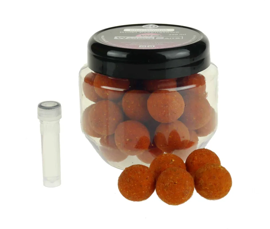 Szybka wysyłka Warmuz Baits Kulki Haczykowe Brzoskwinia 20mm 250ml