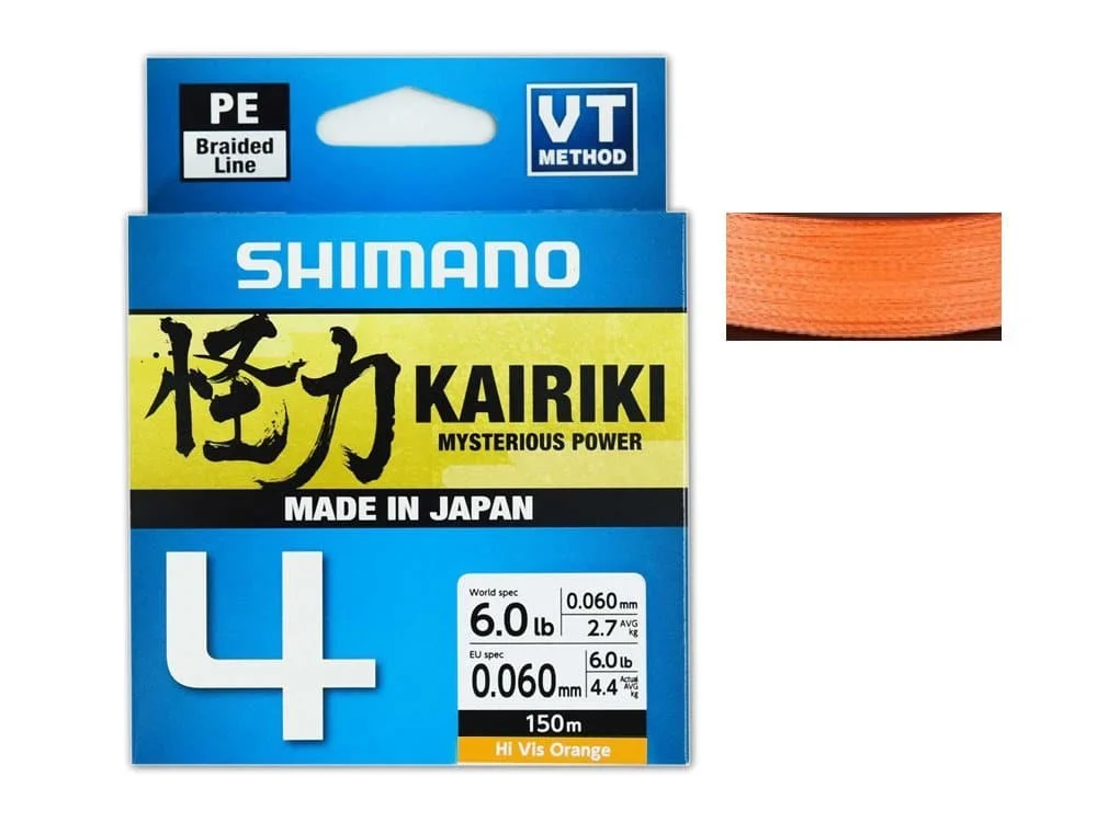 Darmowa dostawa Shimano Plecionka Kairiki 4x Hi-Vis Orange 150m 0,19mm