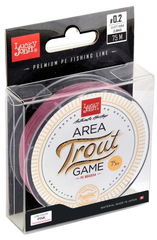 Lucky John plecionka Vanrex Area Trout Gamex4 Różowa 2,5kg 135m 0,08mm Ograniczona ilość