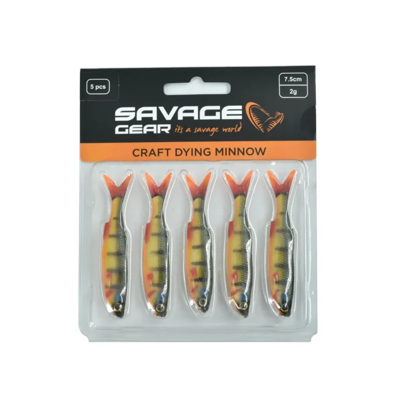 Przynęta ripper 3D Craft Dying Minnow Savage Gear 7,5cm / 2g Perch 5 sztuk Darmowy zwrot