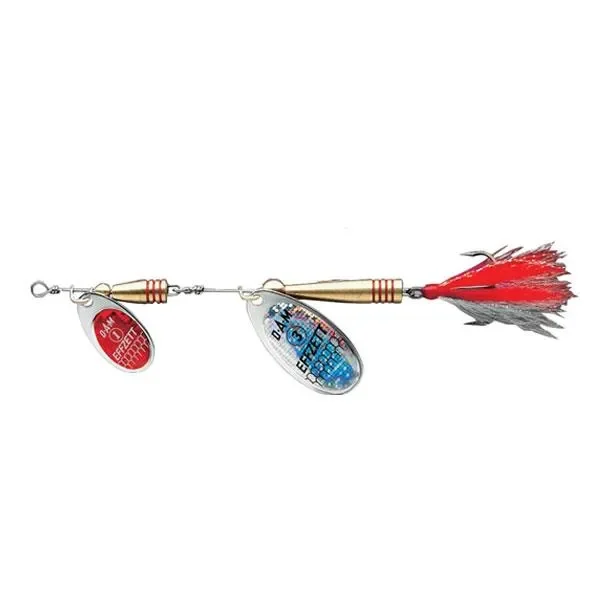 Ograniczona ilość Błystka obrotowa Tandem Dressed Effzett silver / red 14g