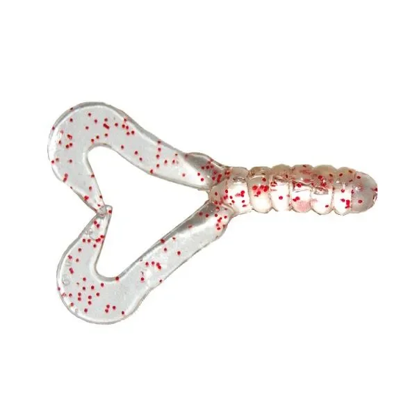 Szybka wysyłka Twister Manns 4,5 cm RFCL przezroczysty / czerwony brokat