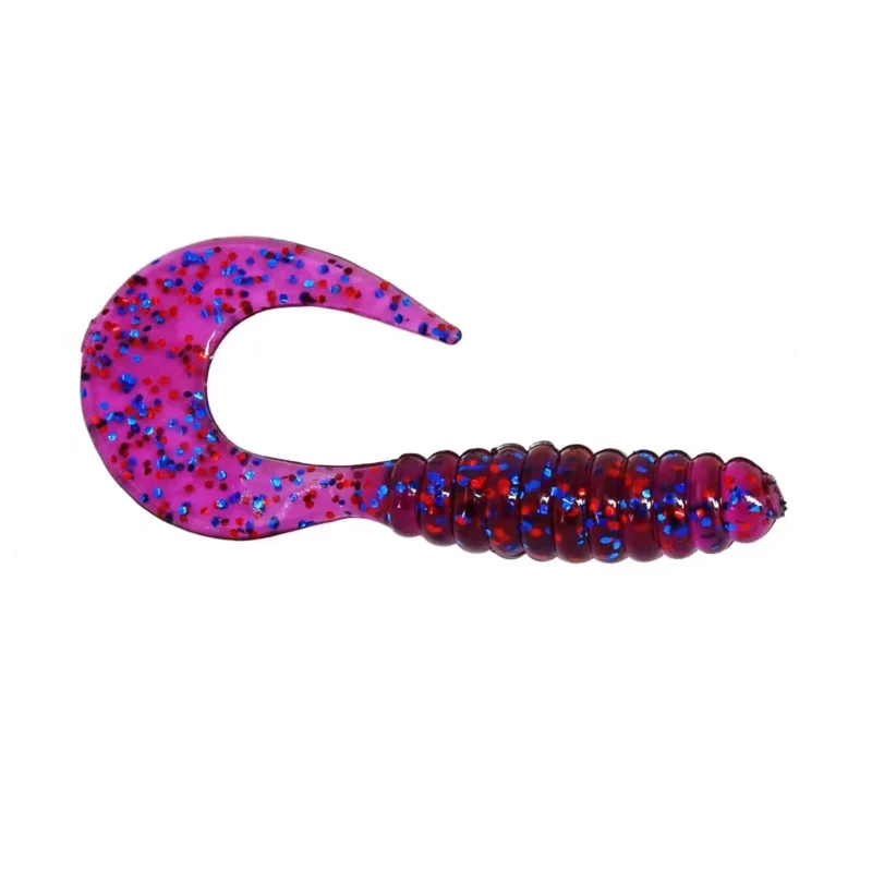 Twister Manns 4,0 cm EGRF granat czerwony brokat Szybka wysyłka