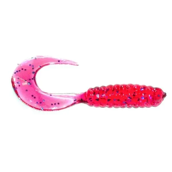 Tani Twister Manns 4,0 cm PU wiśniowy / niebieski brokat