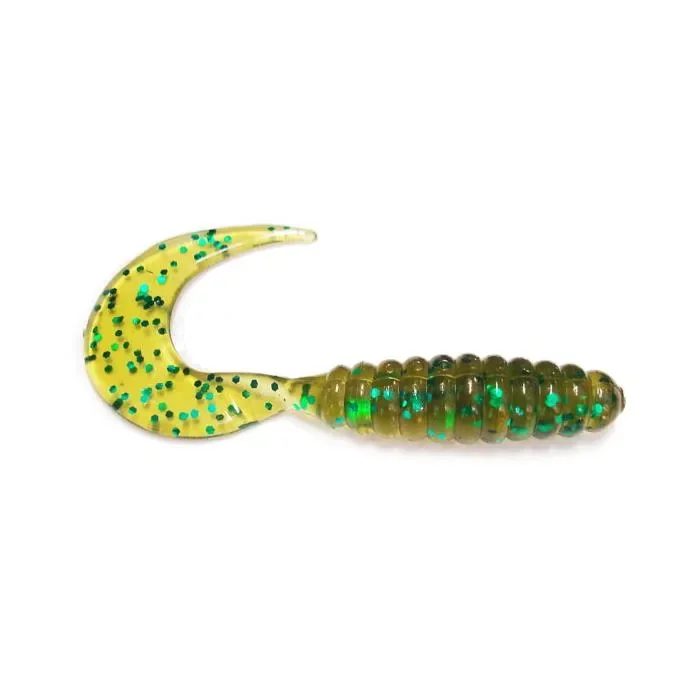 Twister Manns 7 cm KUD oliwkowy / zielony brokat Bezpieczne zakupy