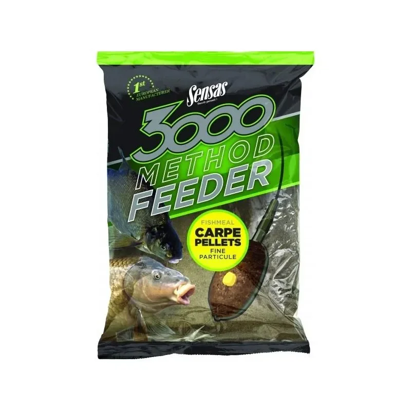 Premium Zanęta wędkarska 3000 Method Carpe Pellets Sensas 1 kg