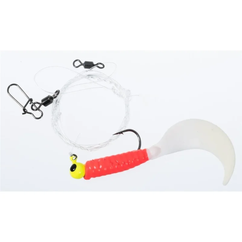 Zestaw Jaxon twister+główka czerwony / fluo 70mm Tylko dziś