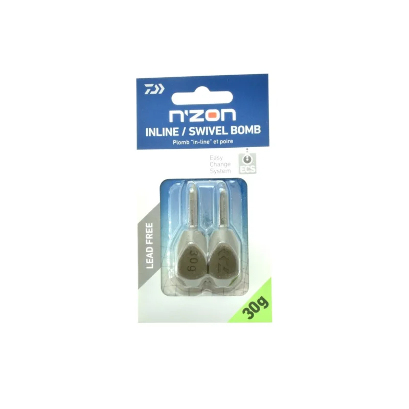 Dodaj do koszyka Ciężarek Daiwa N'Zon Inline Swivel Bomb 30g 2szt