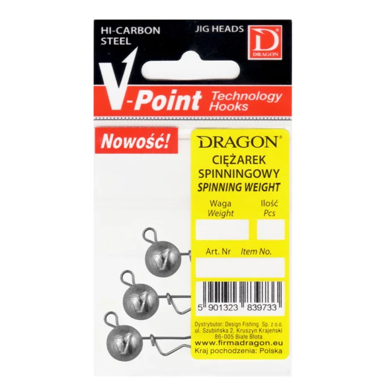 Obciążenie spinningowe Dragon 15.0g 3 sztuki Niska cena