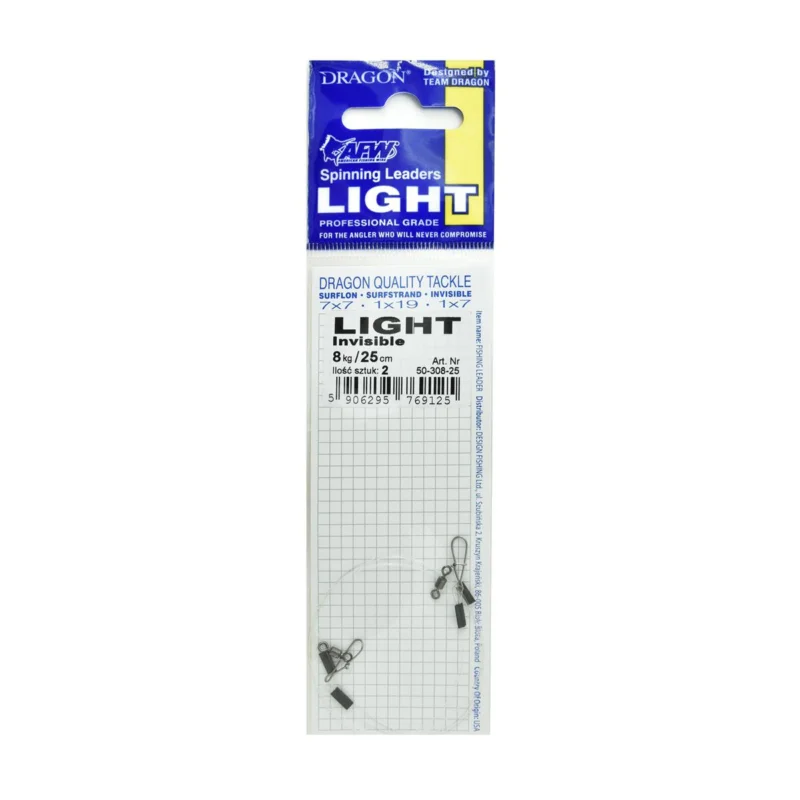 Super okazja Przypon spinningowy Dragon Invisible Sufix Light 8kg 25cm2 sztuki