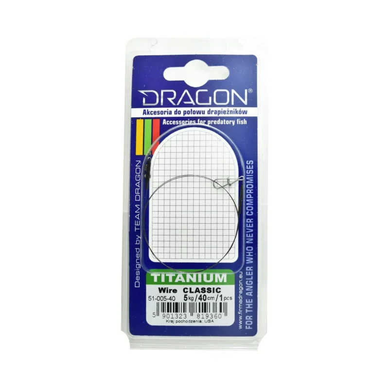 Ostatnia szansa Przypon spinningowy Dragon Titanium 5kg 40cm 1 sztuka