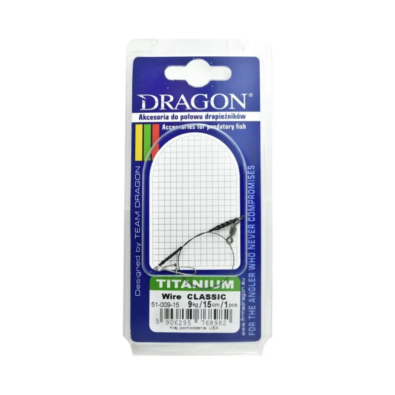 Przypon spinningowy Dragon Titanium 9kg 15cm 1 sztuka Oferta