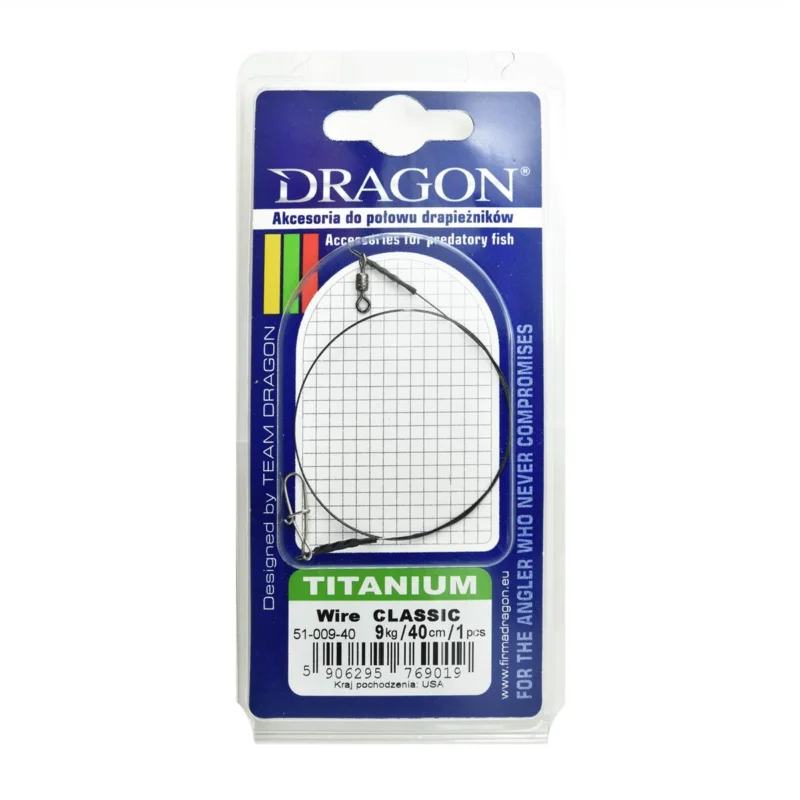 Zamów teraz Przypon spinningowy Dragon Titanium 9kg 40cm 1 sztuka
