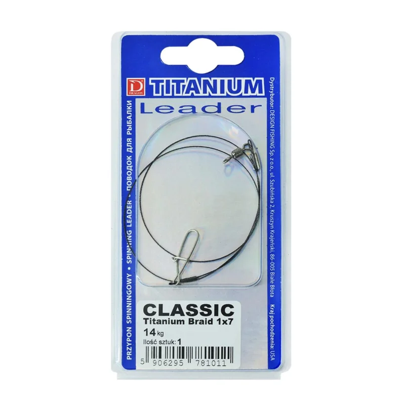 Wyprzedaż Przypon spinningowy Dragon Titanium Braid 1x7 14kg 40cm 1 sztuka