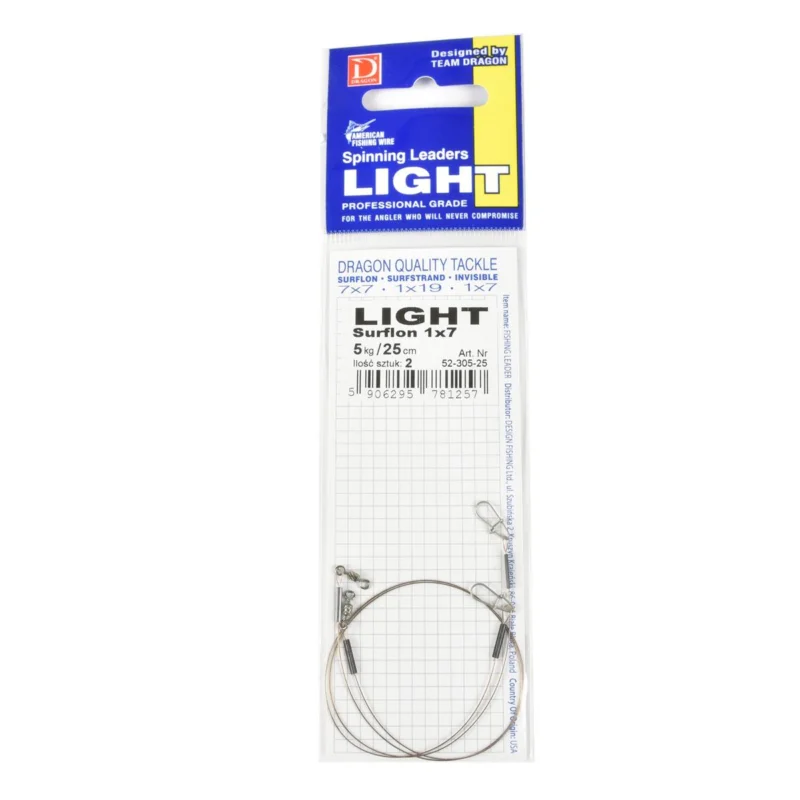 Przypon spinningowy Dragon 1x7 Surflon Light 5kg 25cm 2 sztuki Kup teraz
