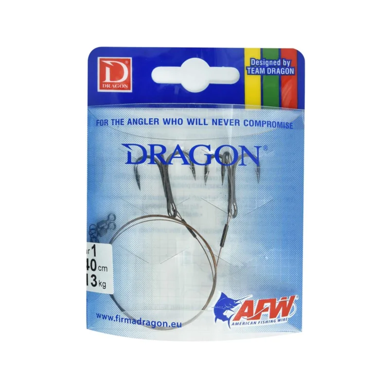 Przypon spinningowy Dragon z kotwicą rozmiar 1 40cm 13kg 2 sztuki Wyjątkowa oferta