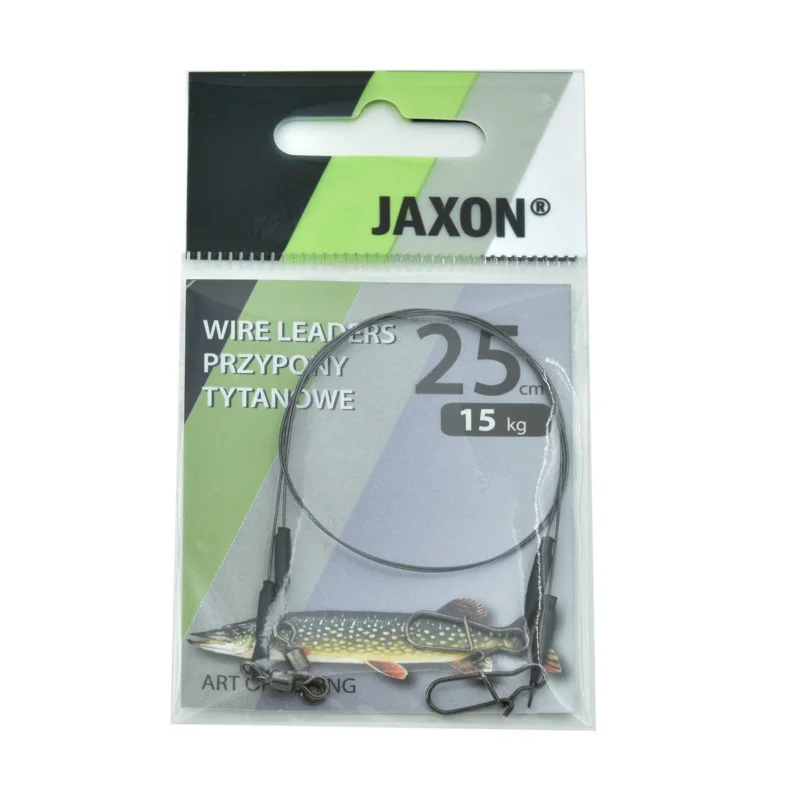 Zamów dziś Przypon spinningowy tytanowy Jaxon 25cm 15kg 2 sztuki
