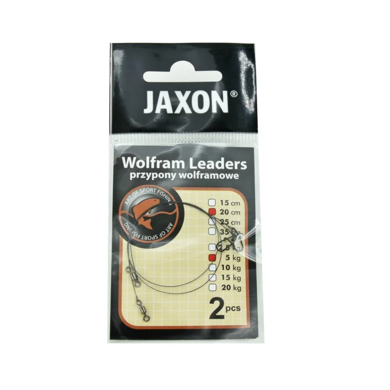 Wyprzedaż Przypon spinningowy wolframowy Jaxon zbrojony 20 cm 5.0kg 2 sztuki
