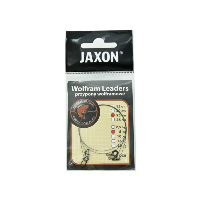 Wyjątkowa oferta Przypon spinningowy wolframowy Jaxon zbrojony 25 cm 5.0kg 2 sztuki