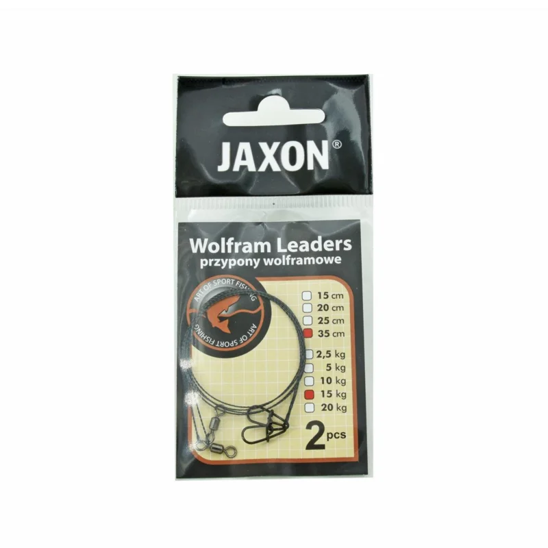 Przypon spinningowy wolframowy Jaxon zbrojony 35 cm 15 kg 2 sztuki Zamów dziś