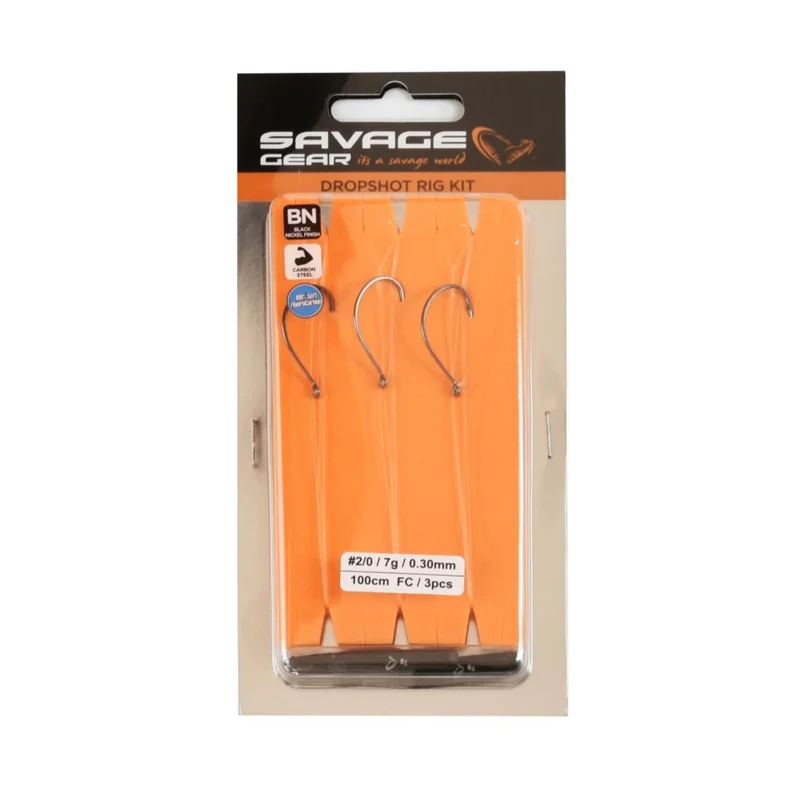 Zamów dziś Zestaw przyponów Savage Gear Dropshot rozmiar 2/0, średnica 0,30mm 6kg 3 sztuki