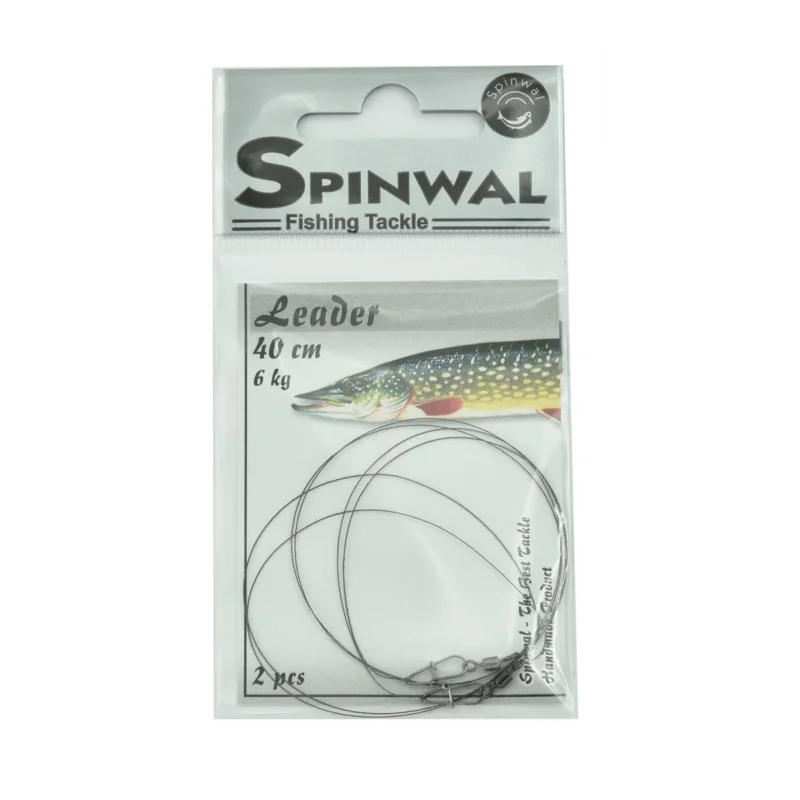 Przypon spinningowy wolframowy Spinwal 40 cm 6 kg 2 sztuki Szybka dostawa