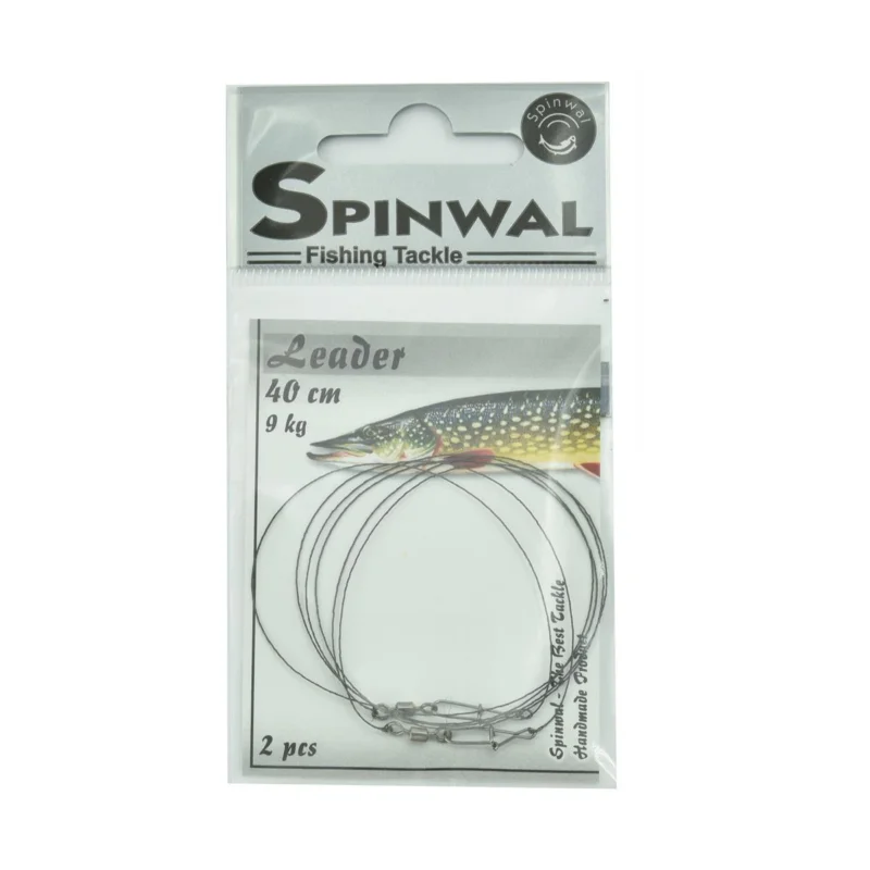 Przypon spinningowy wolframowy Spinwal 40 cm 9 kg 2 sztuki Wysoka jakość