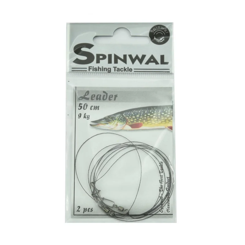 Przypon spinningowy wolframowy Spinwal 50 cm 9 kg 2 sztuki Ostatnia szansa