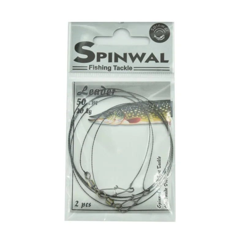 Przypon spinningowy wolframowy Spinwal 50 cm 20 kg 2 sztuki Tani