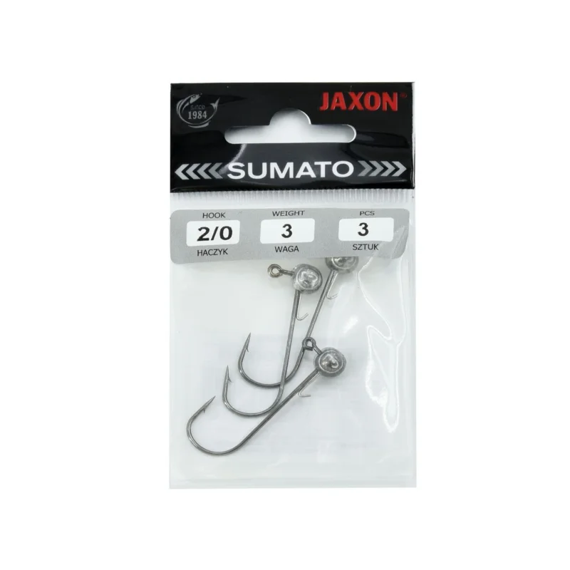 Główka jigowa spinningowa Sumato Black Slim hak #2/0 3g 3 sztuki Wybór klientów