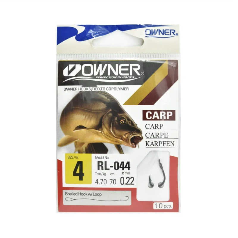 Oferta limitowana Haczyki z przyponem Owner RL044 rozmiar 4 - czarny