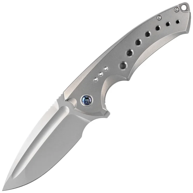 Nóż WE Knife Nexusia LE No 098/155 Bead Blasted Titanium, Bead Blasted CPM 20CV (WE22044-4) Ostatnie sztuki