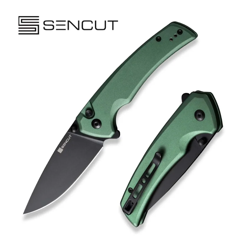Sencut Knife Serene Green Aluminium, Black D2 (S21022B-5 Wybór klientów