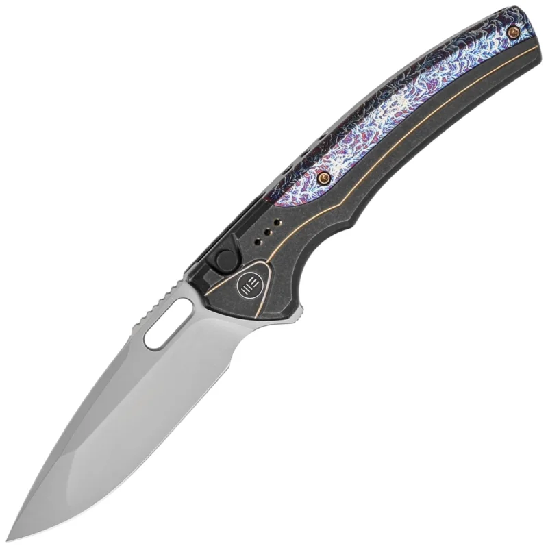 Szybka wysyłka Nóż składany WE Knife Exciton LE No 119/265 Black / Flamed Titanium, Silver Bead Blasted CPM 20CV (WE22038A-6)