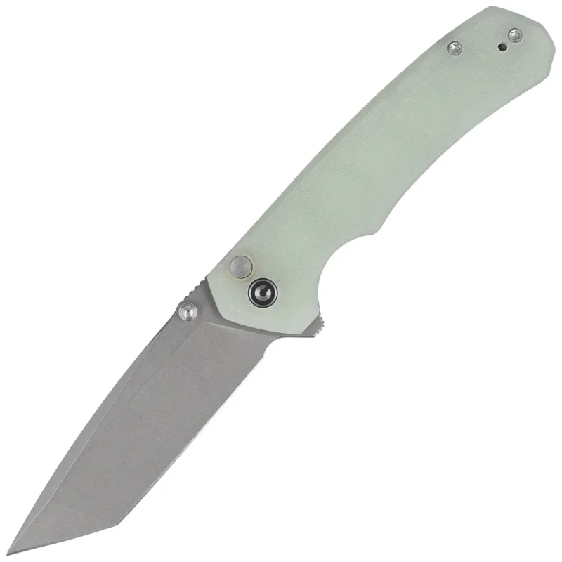 Ograniczona ilość Civivi Brazen Button Lock Knife Natural G10, Stonewashed 14C28N (C19059C-3)